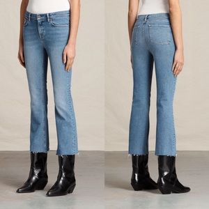 All saints Zoe cropped bootcut jeans